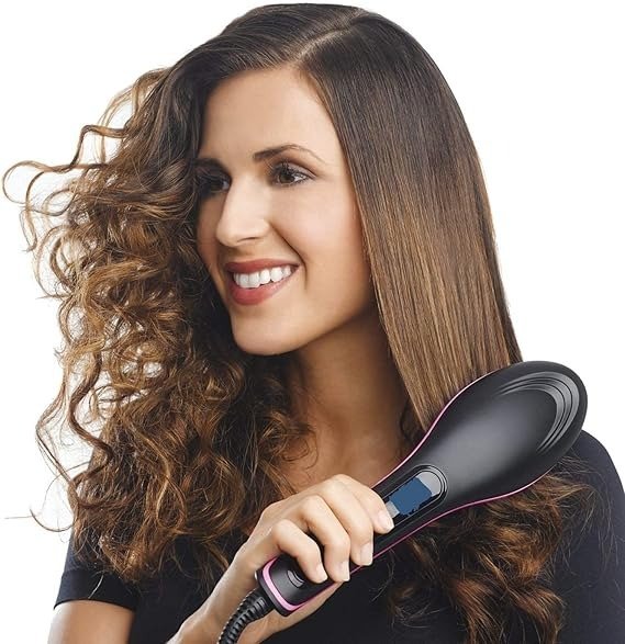 Szentpeter Simply 2 in 1 Hair Curler and Straightener Brush